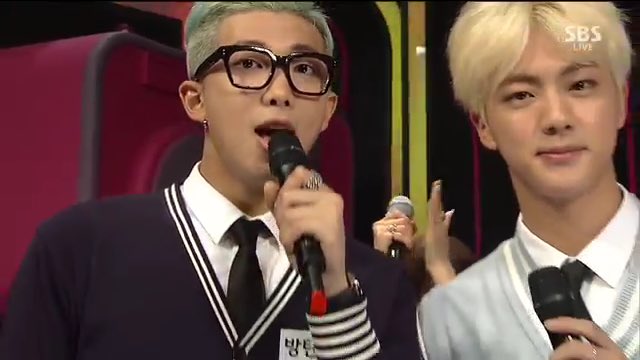 кпоп шоу Inkigayo бтс рэп монстр rm намджун корея